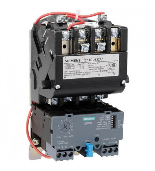 14FUF32AA - Non-reversing motor starter Size 2 Three phase full voltage Solid-state overload relay OLRelay amp range 13-52a 110-120/220-240VAC 60HZ coil Combination type No enclosure - Siemens