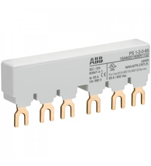 1SAM201906R1102 ABB PS1-2-0-65 3-phase busbar for 2 MS116 / MS132, Ie=65A