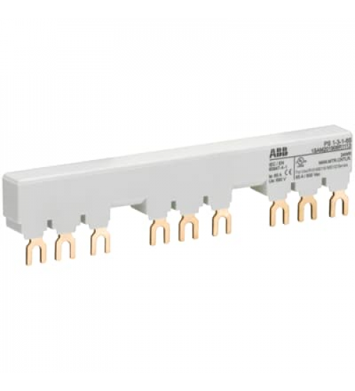 1SAM201906R1113 ABB PS1-3-1-65 3-phase busbar for 3 MS116 / MS132 with 1 HK/SK, Ie=65A