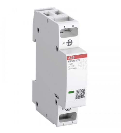 ABB 1SBE121111R0120 - ESB20-20N-01 Installation Contactor (NO) 20 A - 2 NO - 0 NC - 24 V - Control Circuit DC ABB 1SBE121111R0120 - ESB20-20N-01 Installation Contactor (NO) 20 A - 2 NO - 0 NC - 24 V - Control Circuit DC