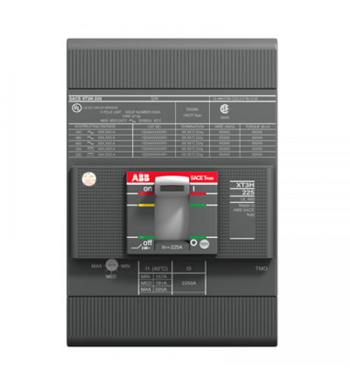 ABB 1SDA075115R1 - XT3N 225 TMF 150-1500 3p F F UL/CSA ABB 1SDA075115R1 - XT3N 225 TMF 150-1500 3p F F UL/CSA