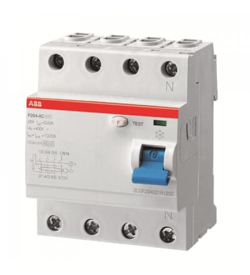 1SYF204005R1630 ABB Residual Current Circuit Breaker  - 4P - Type AC - 30 mA - 63 A