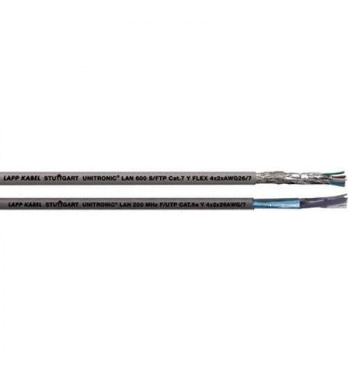 2170172 - UNITRONIC® LAN 200 F/UTP Cat.5eLSZH FLEX Ethernet cable; Flexible, Fixed Installation; Cat.5e; F/UTP; Halogenfree; grey - LAPP 2170172 - UNITRONIC® LAN 200 F/UTP Cat.5eLSZH FLEX Ethernet cable; Flexible, Fixed Installation; Cat.5e; F/UTP; Halogenfree; grey - LAPP