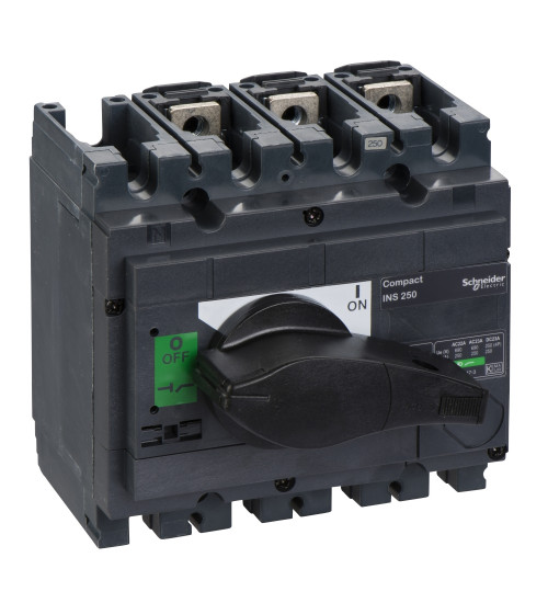 Schneider Electric 31106 - switch disconnector, Compact INS250 , 250 A, standard version with black rotary handle, 3 poles