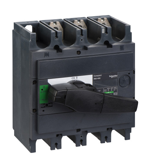 Schneider Electric 31110 - switch disconnector, Compact INS400 , 400 A, standard version with black rotary handle, 3 poles