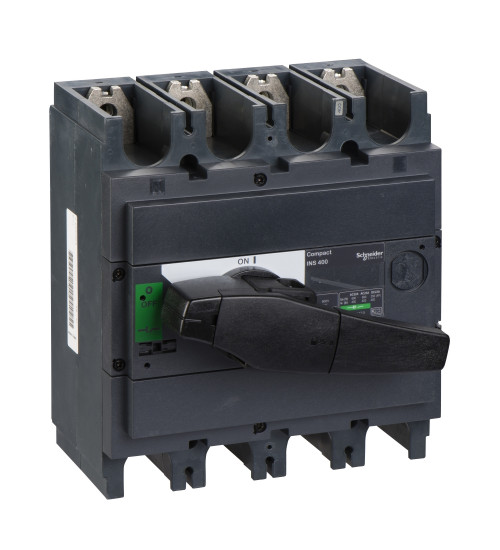 Schneider Electric 31111 - switch disconnector, Compact INS400 , 400 A, standard version with black rotary handle, 4 poles