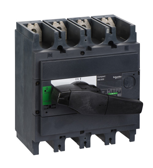 Schneider Electric 31115 - switch disconnector, Compact INS630 , 630 A, standard version with black rotary handle, 4 poles