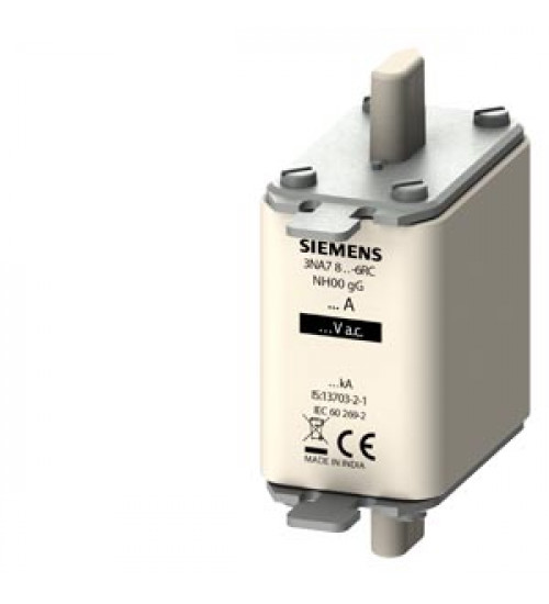 3NA78176RC - LV HRC fuse element, NH00, In 40 A, AC 690 V, DC 250 V, Combined indicator, live grip lugs - siemens