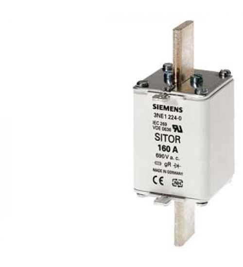 3NE12240 - SITOR fuse link, with blade contacts, NH1, In 160 A, AC 690 V, DC 250 V, front indicator - siemens