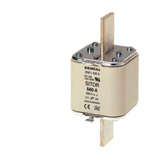 3NE14350 - SITOR fuse link, with blade contacts, NH3, In 560 A, AC 690 V, DC 440 V, front indicator - siemens