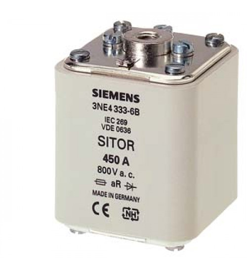 3NE43376 - SITOR fuse link, with female thread on both sides, In 710 A, aR, Un AC 800 V, Un DC 440 V, front indicator - siemens