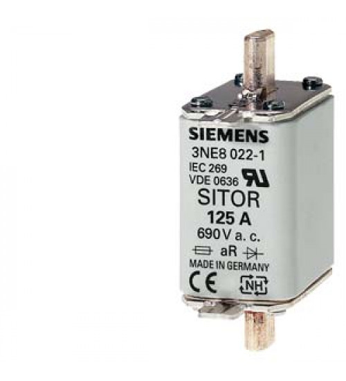 3NE80031 - SITOR fuse link, with blade contacts, NH00, In 35 A, AC 690 V, DC 440 V, front indicator - siemens