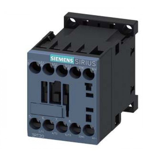 Siemens 3RT2015-1BM42 power contactor, AC-3e/AC-3, 7 A, 3 kW / 400 V, 3-pole, 24 V DC, auxiliary contacts 1 NO