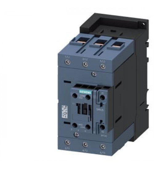 Siemens 3RT2024-1BB40 power contactor, AC-3e/AC-3, 12 A, 5.5 kW / 400 V, 3-pole, 24 V DC, auxiliary contacts 1 NO + 1 NC
