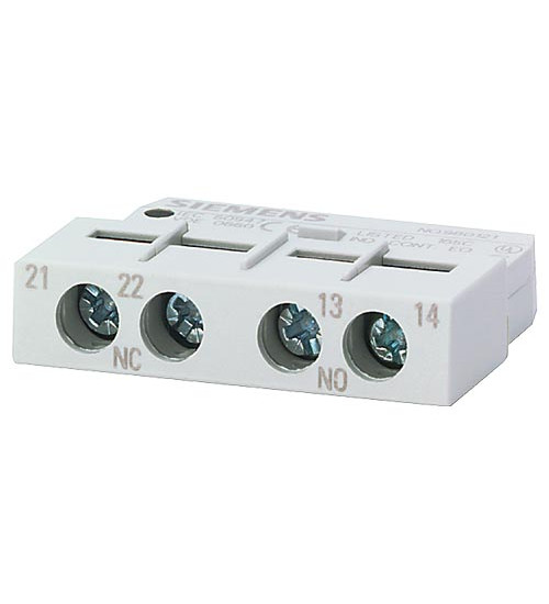 3RV1901-1F - Transverse auxiliary switch with screw terminal 2 NO for circuit breaker Size S00...S3 !!! Phased-out product !!! Preferred successor type is >>3RV2901-1F<<. - siemens