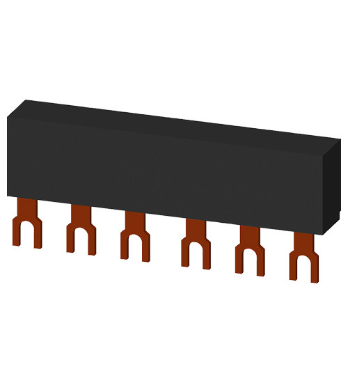3RV1915-1AB - 3-phase busbars Modular spacing 45 mm for 2 switches Fork shape connections. - siemens