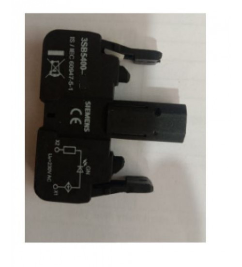 3SB5400-7TL - Lamp holder, with integrated LED, 230 V AC, amber, screw terminal, front plate mounting - Siemens | Electrihub 3SB5400-7TL - Lamp holder, with integrated LED, 230 V AC, amber, screw terminal, front plate mounting - Siemens | Electrihub