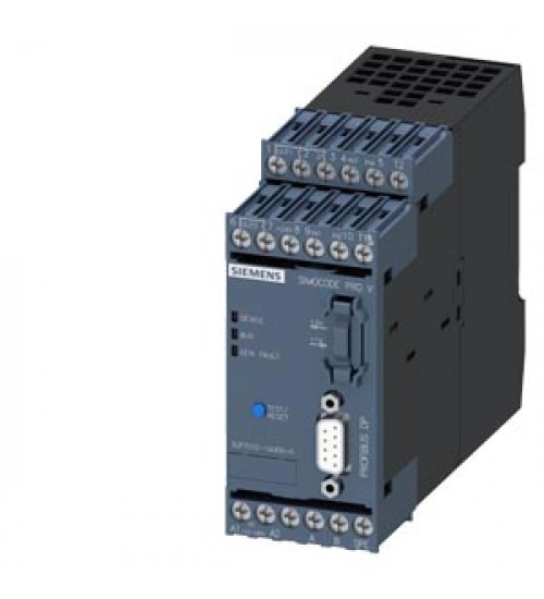 3UF7010-1AU00-0 - basic unit simocode pro v pb profibus dp interface 12 mbit/s, rs 485, 4i/3o freely parameterizable, us: 110-240 v ac/dc - Siemens