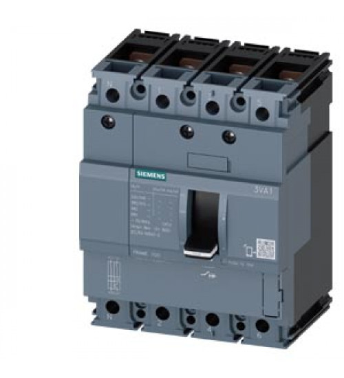 3VA1080-2ED42-0AA0 - MCCB 80 A, 4 Pole, 16 kA, Fixed O/L & Fixed S/C Settings, Thermal Magnetic Trip Unit (FTFM) - siemens
