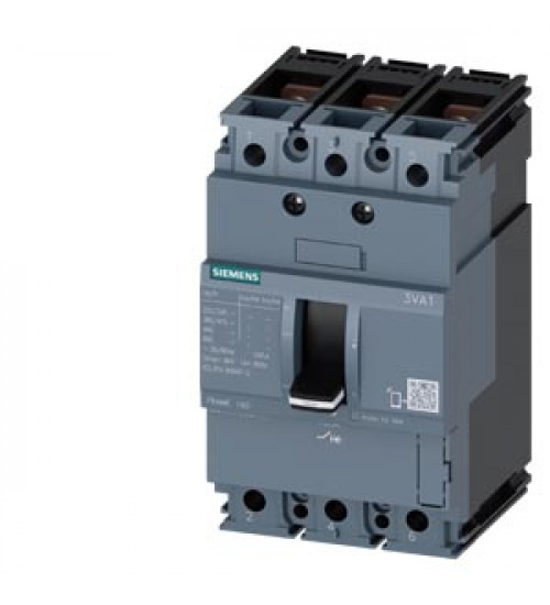 3VA1110-5ED32-0AA0 - MCCB 100 A, 3 Pole, 55 kA, Fixed O/L & Fixed S/C Settings, Thermal Magnetic Trip Unit (FTFM) - siemens