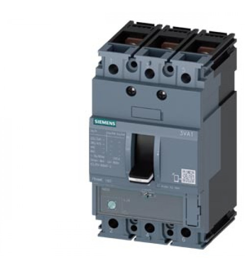 3VA1110-6EE32-0AA0 - MCCB 100 A, 3 Pole, 70 kA, Adjustable O/L & Fixed S/C Settings, Thermal Magnetic Trip Unit (ATFM) - siemens