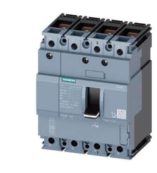 3VA1196-4GD42-0AA0 - MCCB 16 A, 4 Pole, 36 kA, Fixed O/L & Fixed S/C Settings, Thermal Magnetic Trip Unit (FTFM) - siemens
