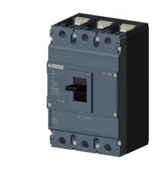 3VJ1216-7DA32-0AA0 - MCCB 160 A, 3 Pole, 55 kA, Fixed O/L & Fixed S/C Settings, Thermal Magnetic Trip Unit (FTFM) - siemens