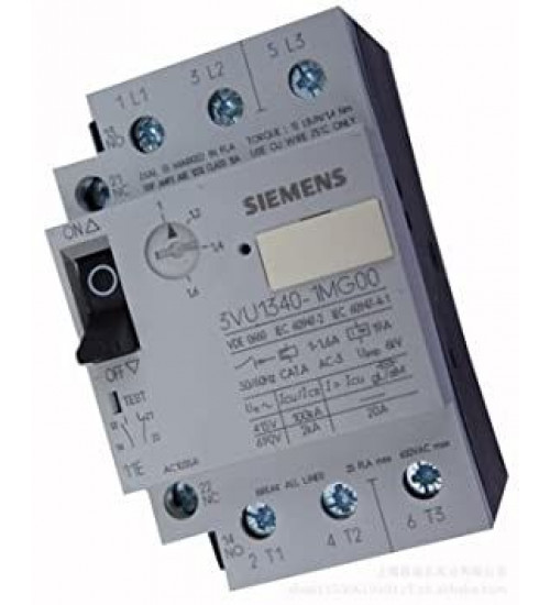 3VU1340-0MG00 - Circuit breaker 1...1.6 A for motor and line protection with screw terminal Icu 415 V 100 kA auxiliary contact none - siemens