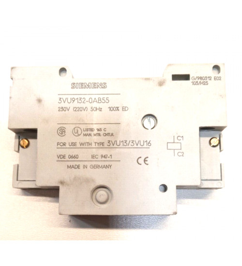 3VU9132-0AB55 - Shunt release for 3VU13/19 AC 50 HZ 220/230 V. - siemens