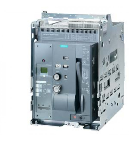 3WT8101-6UA34-5AB2 - withdrawable circuit breaker 3-pole, size 1 In=1000A to 500V, 50/60Hz AC Icu=66kA at 500V with mechanical lockout device with tripped signaling switch with tripped indicators with guide frame rated short-time current strength ICW 66kA/S, 3-pole Overcurrent release ETU37WT LSING Setting range according to FS with display Motorized/manual operating mechanism with memory with electrical and mechanical activation Motor and electr. calling for 220...240 V AC, 220...250 V DC Activation solenoid 220...250 V DC without 1st auxiliary release With 2nd auxiliary release Shunt release F