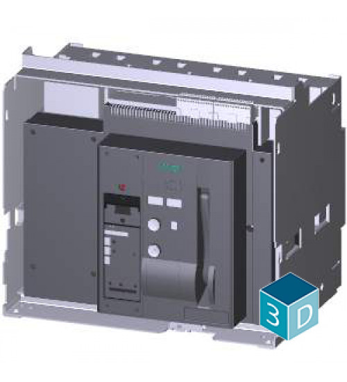 3WT8326-6AA04-5AB2 - withdrawable circuit breaker 4-pole, size 2 In=3200A to 500V, 50/60Hz AC Icu=66kA at 500V with mechanical lockout device with tripped signaling switch with tripped indicators with guide frame Overcurrent release ETU37WT LSING Setting range according to FS with display With manual operating mechanism with memory with mechanical calling without 1st auxiliary release without 2nd auxiliary release 2-piece shutter with sealing cap against unauthorized switching off with door sealing frame - siemens