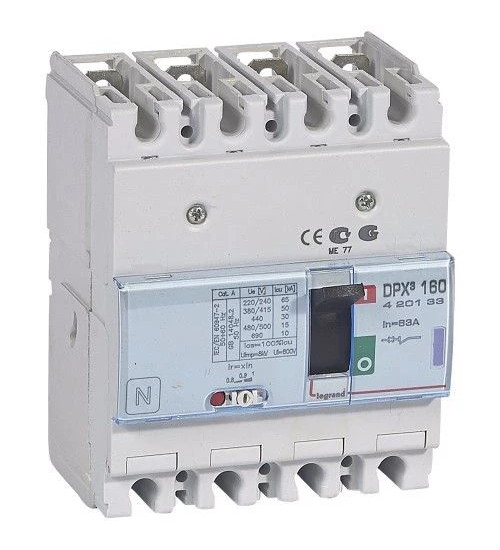 63A  4P Icu Breaking Cap-50 KA Thermal-Magnetic Type-DPX 63A  4P Icu Breaking Cap-50 KA Thermal-Magnetic Type-DPX