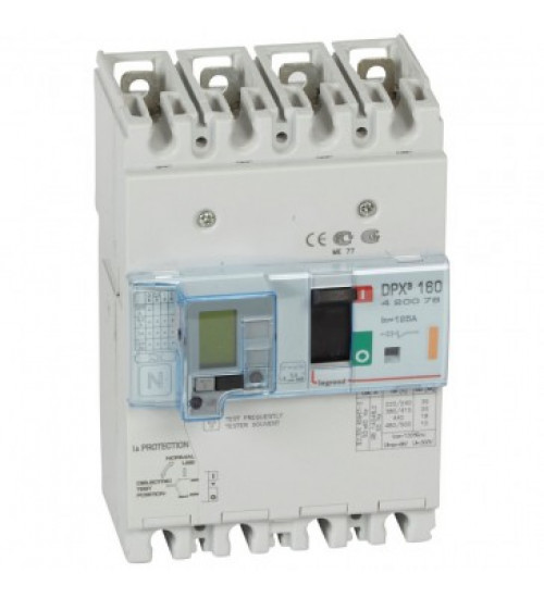 160A  4P Icu Breaking Cap-36 kA Microprocessor LSIG Type-DPX 160A  4P Icu Breaking Cap-36 kA Microprocessor LSIG Type-DPX