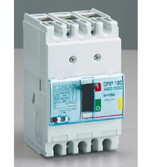 400 A  3P Icu Breaking Cap-50 KA Thermal-Magnetic Type-DPX 400 A  3P Icu Breaking Cap-50 KA Thermal-Magnetic Type-DPX