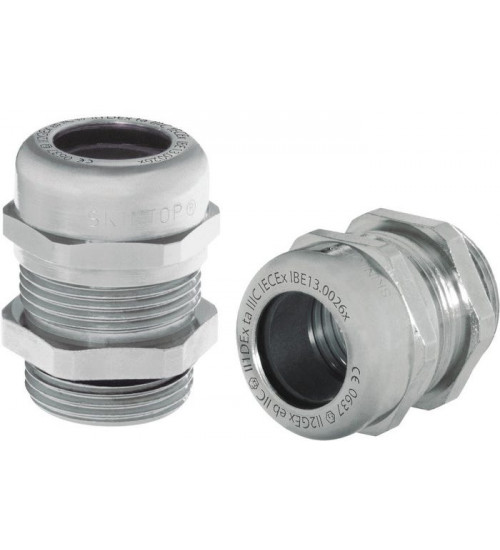 53112730 - SKINTOPÂ® MS-M 25X1.5 ATEX Cable gland; M 25; Clamping range (min./max.): 9 - 17 mm; Wrench width 1: 29; Brass Nickel-plated; UV-resistant; IP 68 - 10 bar (30 min), IP 66; Suitable for EX-applications; - LAPP