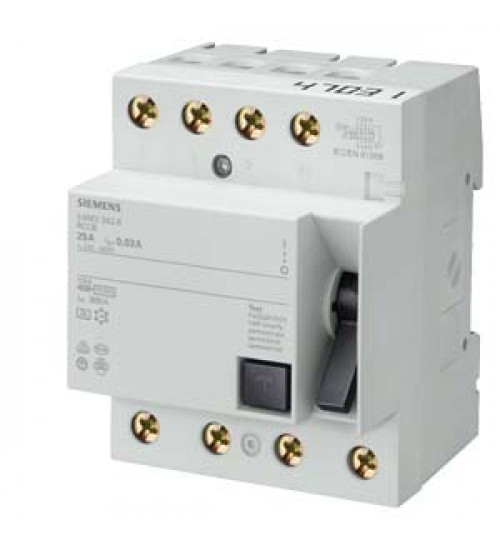 5SM36480RC - Residual current operated circuit breaker, 4-pole, type AC, In 100 A, 300 mA, Un AC 400 V - siemens