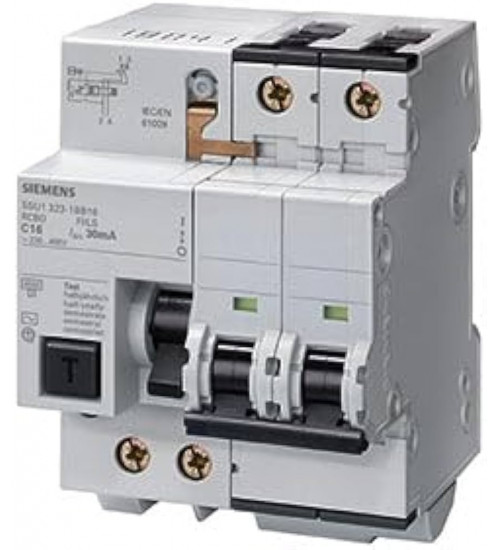 5SU14241RC32 - RCBO 32 A 2-pole 4-module C characteristic Type AC 100mA. - siemens