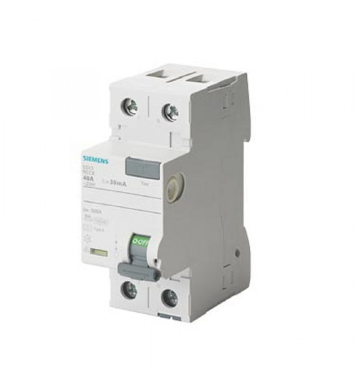 5SU14241RC63 - RCBO 63 A 2-pole 4-module C characteristic Type AC 100mA. - siemens