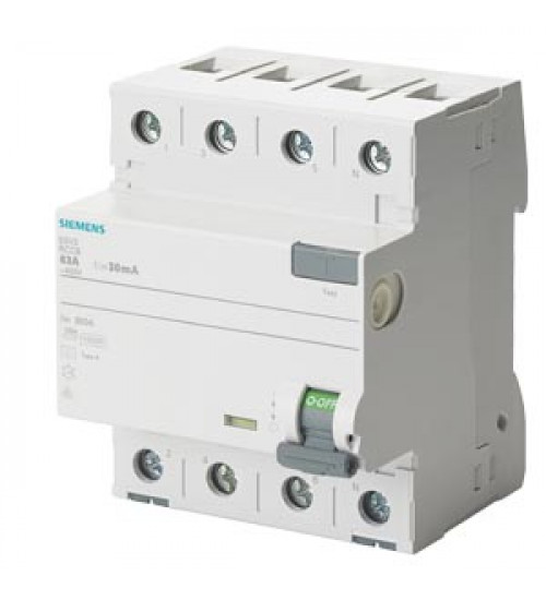 5SV36446RC - Betagard RCCB 40 A, 4 Pole, 300 mA, Type A - siemens