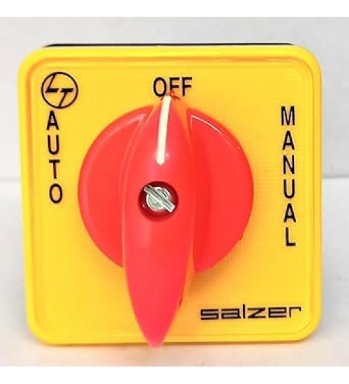 61025 Salzer (L&T) - 6A 1Pole 2Way Auto-Manual S6 6A Cam Operated Rotary Switch  (Yellow) 61025 Salzer (L&T) - 6A 1Pole 2Way Auto-Manual S6 6A Cam Operated Rotary Switch  (Yellow)