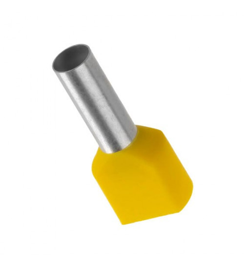 61802033 - END SLEEVES AHI-TWIN 2X6.00 YE End sleeve; suitable crimp-insert: PEW 12.097; for cross-section: 6mm²; yellow; Copper Tin-plated - LAPP 61802033 - END SLEEVES AHI-TWIN 2X6.00 YE End sleeve; suitable crimp-insert: PEW 12.097; for cross-section: 6mm²; yellow; Copper Tin-plated - LAPP