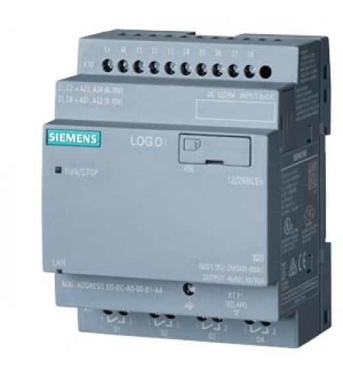 6ED1052-2MD08-0BA2 - LOGO!12/24RCEO, 8DI(4AI)/4DO,400 Blocks - Siemens