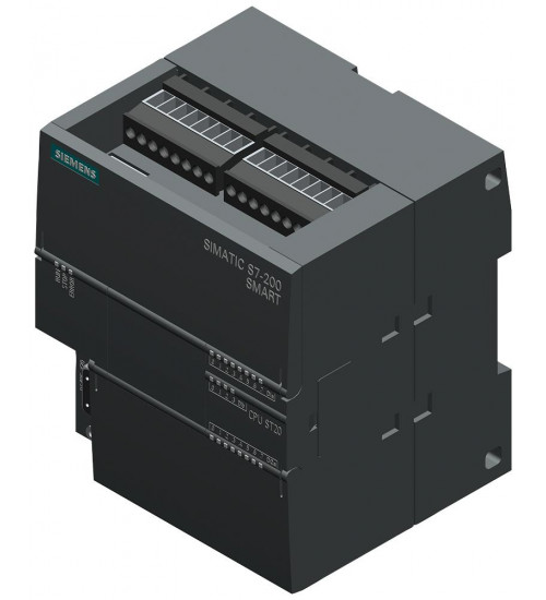Siemens 6ES72881ST200AA1 - SIMATIC S7-200 SMART, CPU ST20, standard CPU, DC/DC/DC, onboard I/O: 12 DI 24 V DC; 8 DQ 24 V DC; power supply: DC 20.4 - 28.8 V DC, program/data memory 20 KB web server support Siemens 6ES72881ST200AA1 - SIMATIC S7-200 SMART, CPU ST20, standard CPU, DC/DC/DC, onboard I/O: 12 DI 24 V DC; 8 DQ 24 V DC; power supply: DC 20.4 - 28.8 V DC, program/data memory 20 KB web server support