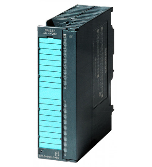 6ES7332-5HF00-0AB0 - SIMATIC S7-300, Analog output SM 332, isolated, 8 AO, U/I; diagnostics; resolution 11/12 bits, 40-pole, removing and inserting possible with active backplane bus - siemens