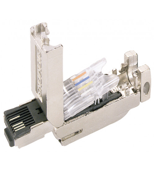 6GK1901-1BB10-2AA0 - Industrial Ethernet FastConnect RJ45 plug 180 2x 2, RJ45 plug-in connector (10/100 Mbit/s) with rugged metal enclosure and FC connection system, for IE FC TP cable 2x 2; 180 cable outlet 1 pack = 1 unit. - siemens