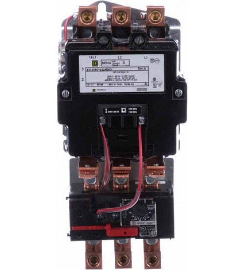 8536SFO1V02H30S - NEMA motor starter, Type S, nonreversing, Size 4, 135A, 100HP at 460VAC, up to 100kA SCCR, 3 phase, 3 pole, Motor Logic, 120VAC coil, open | Schneider Electric