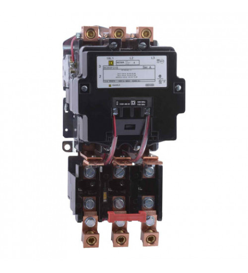 8536SFO1V06 - NEMA motor starter, Type S, nonreversing, Size 4, 135A, 100HP at 460VAC, 10kA SSCR, 3 phase, 3 pole, melting alloy, 480VAC coil, open | Schneider Electric