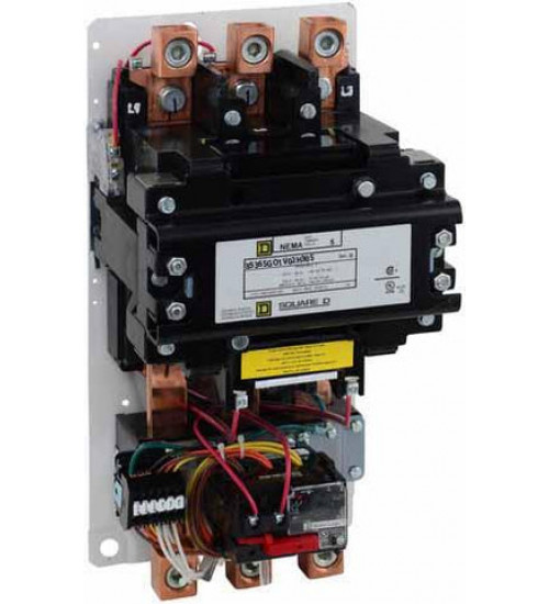 8536SGO1V02H30S - NEMA motor starter, Type S, nonreversing, Size 5, 270A, 200HP at 460VAC, up to 100kA SCCR, 3 phase, 3 pole, Motor Logic, 120VAC coil, open | Schneider Electric