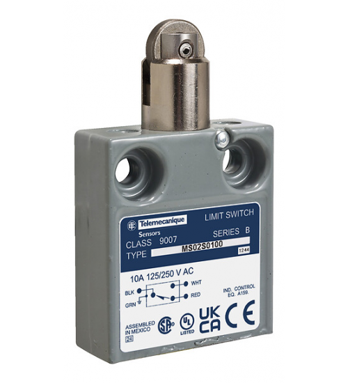 9007MS02S0100 - Limit switch, 9007, 240 VAC 10amp ms +option - Telemecanique Sensors 9007MS02S0100 - Limit switch, 9007, 240 VAC 10amp ms +option - Telemecanique Sensors