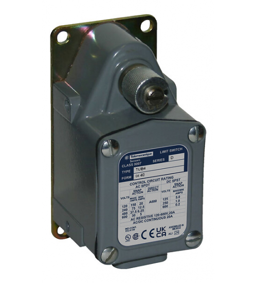 9007TUB4M11 - Limit switch, 9007, 600 VAC 12amp t +options - Telemecanique Sensors 9007TUB4M11 - Limit switch, 9007, 600 VAC 12amp t +options - Telemecanique Sensors